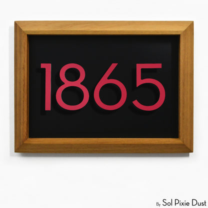 Aluminum & Solid Wood Iroko Frame Address Plaque With Aluminum Numbers
