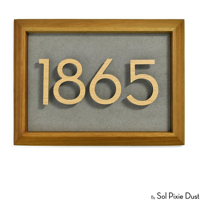 Aluminum & Solid Wood Iroko Frame Address Plaque With Aluminum Numbers