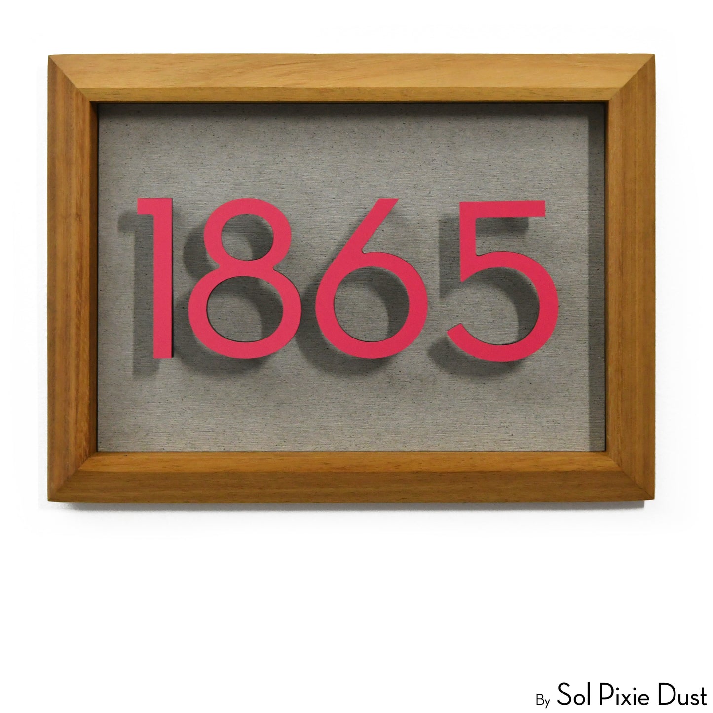 Aluminum & Solid Wood Iroko Frame Address Plaque With Aluminum Numbers
