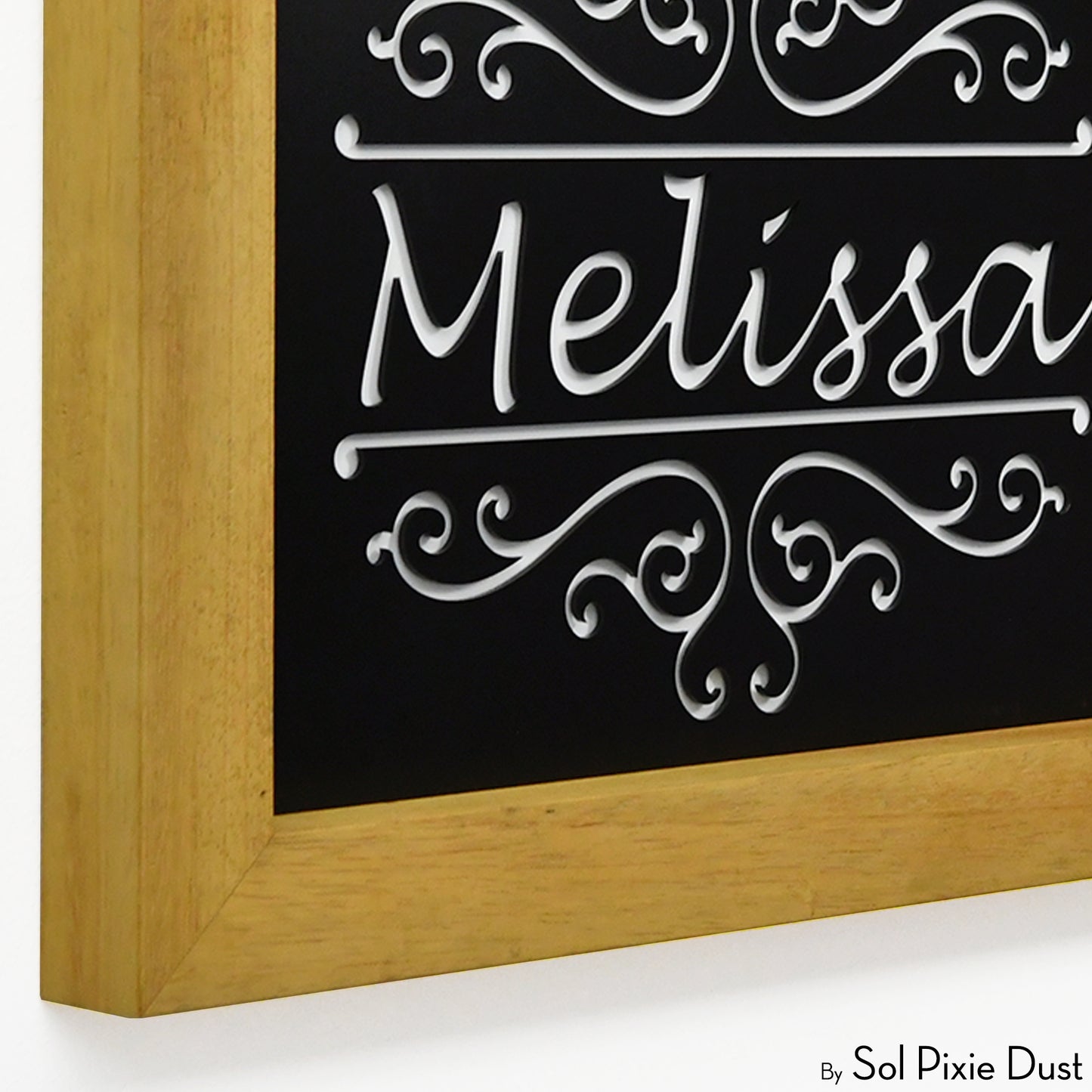 Aluminum & Solid Wood Iroko Frame Address Plaque With Aluminum Numbers