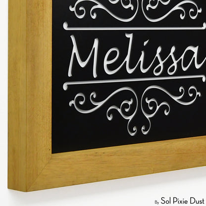Aluminum & Solid Wood Iroko Frame Address Plaque With Aluminum Numbers