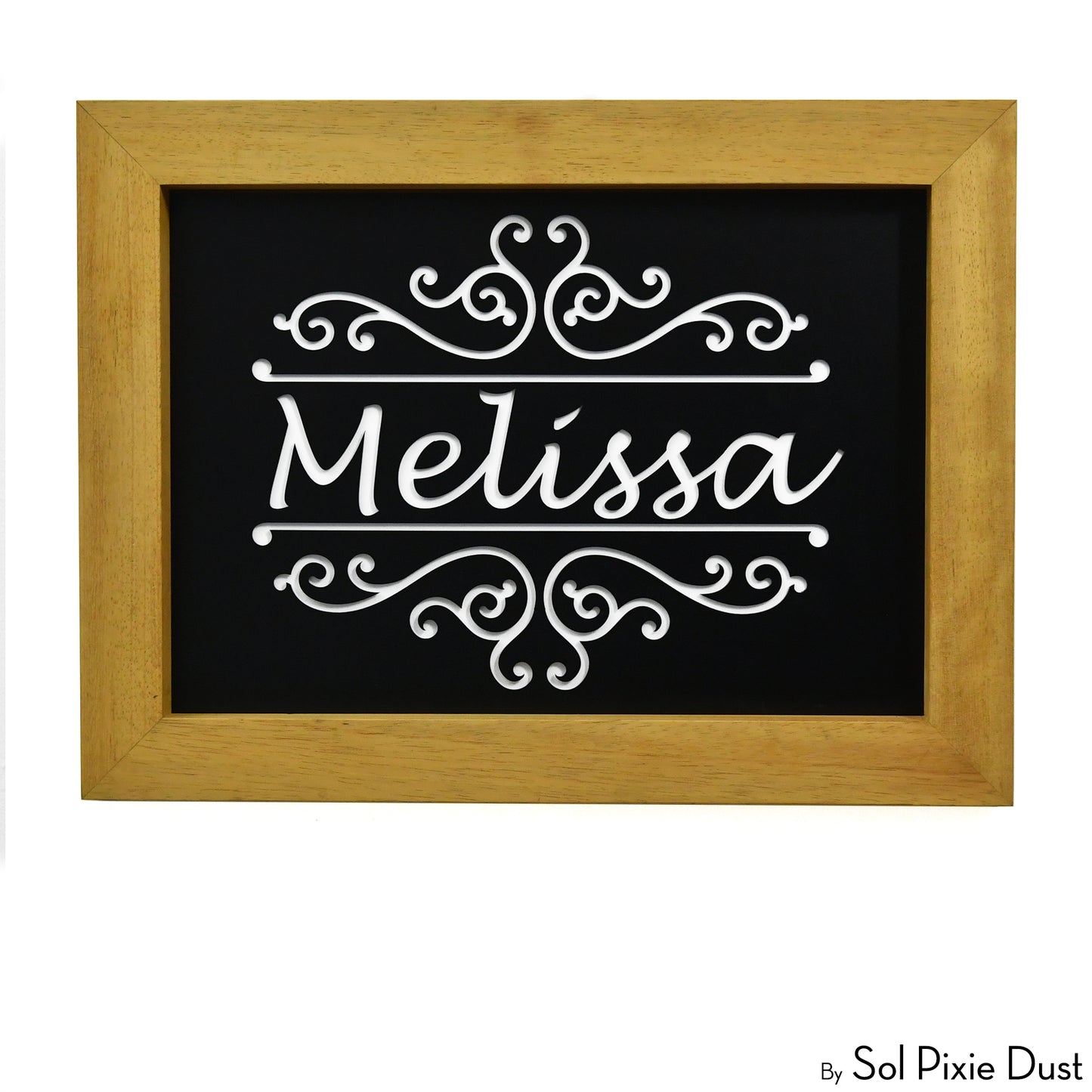 Aluminum & Solid Wood Iroko Frame Address Plaque With Aluminum Numbers