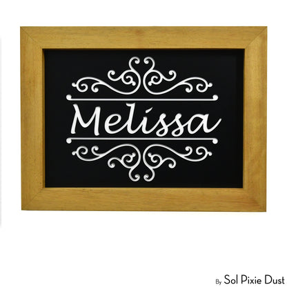 Aluminum & Solid Wood Iroko Frame Address Plaque With Aluminum Numbers