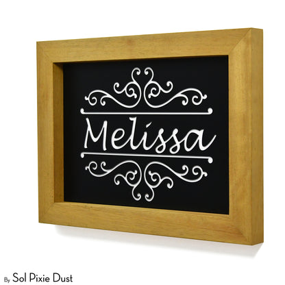 Aluminum & Solid Wood Iroko Frame Address Plaque With Aluminum Numbers