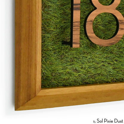 Aluminum & Solid Wood Iroko Frame Address Plaque With Aluminum Numbers