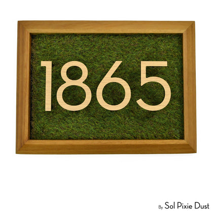 Aluminum & Solid Wood Iroko Frame Address Plaque With Aluminum Numbers