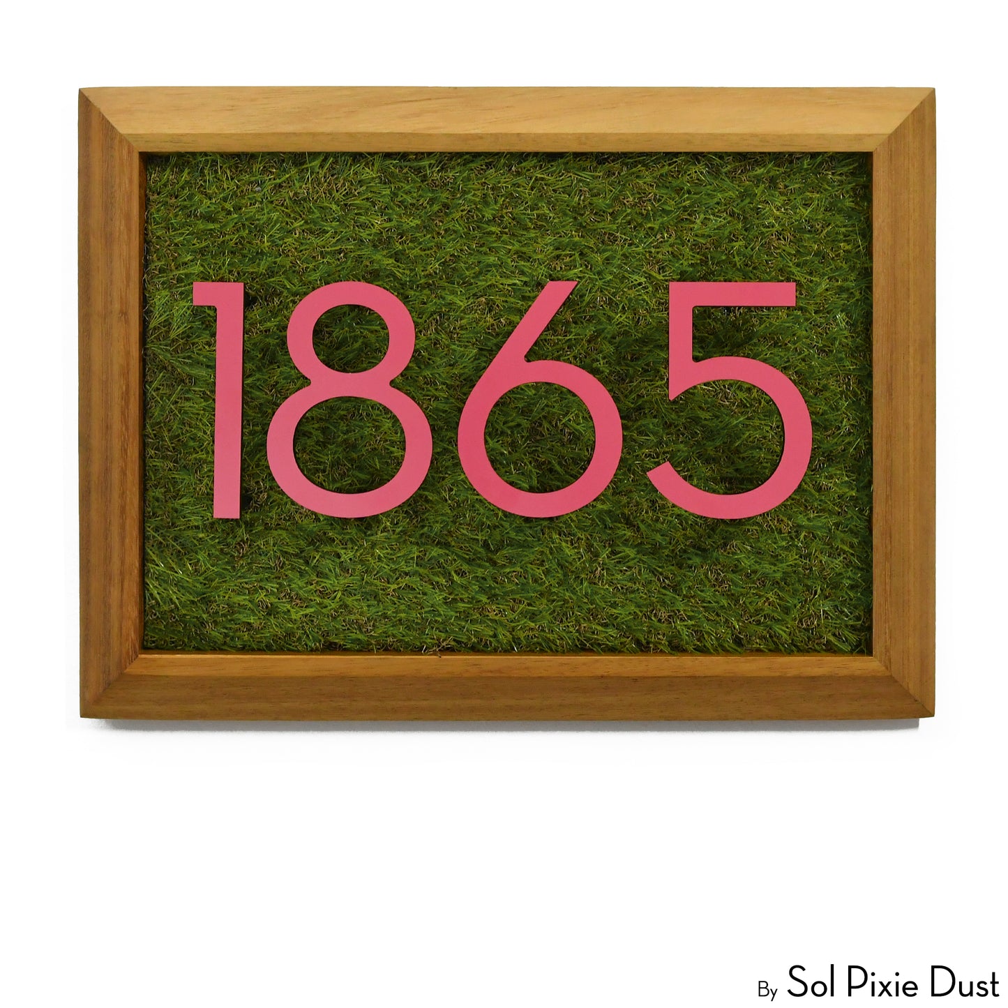 Aluminum & Solid Wood Iroko Frame Address Plaque With Aluminum Numbers