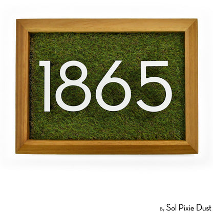 Aluminum & Solid Wood Iroko Frame Address Plaque With Aluminum Numbers