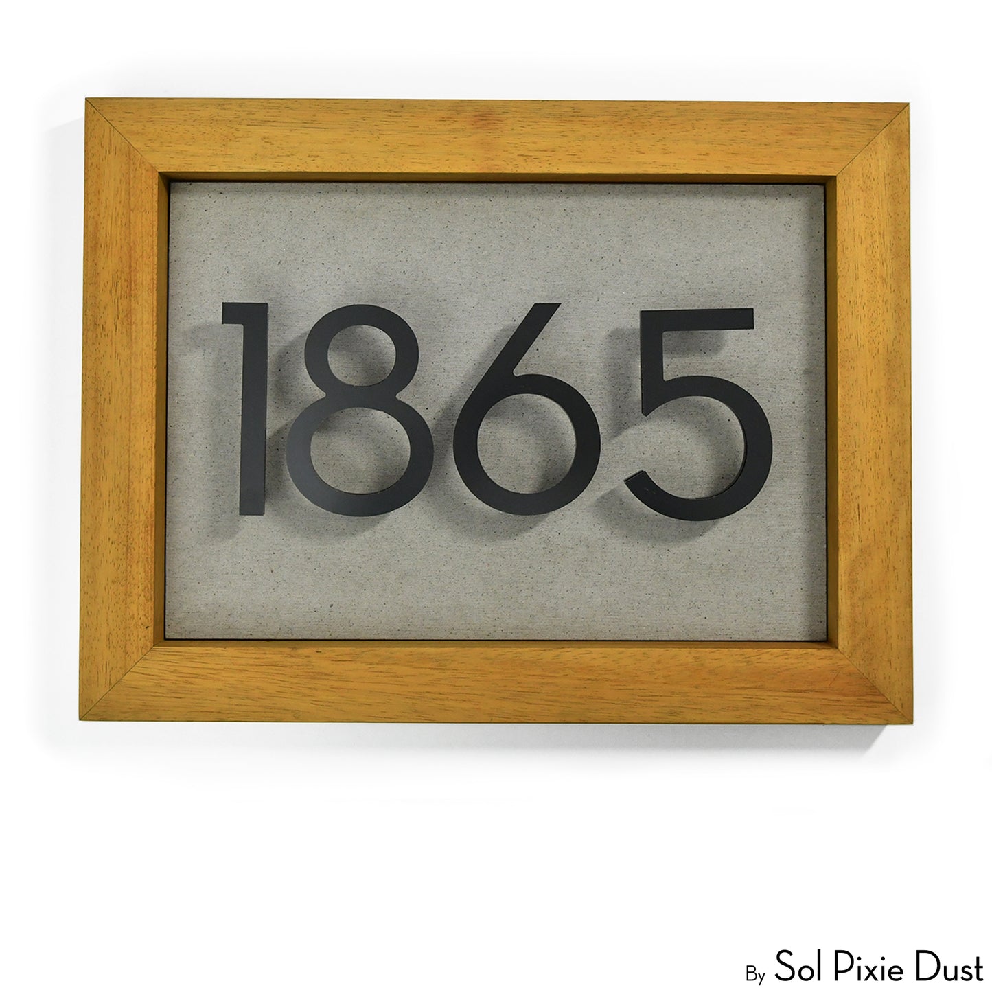 Aluminum & Solid Wood Iroko Frame Address Plaque With Aluminum Numbers