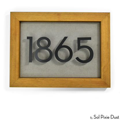 Aluminum & Solid Wood Iroko Frame Address Plaque With Aluminum Numbers