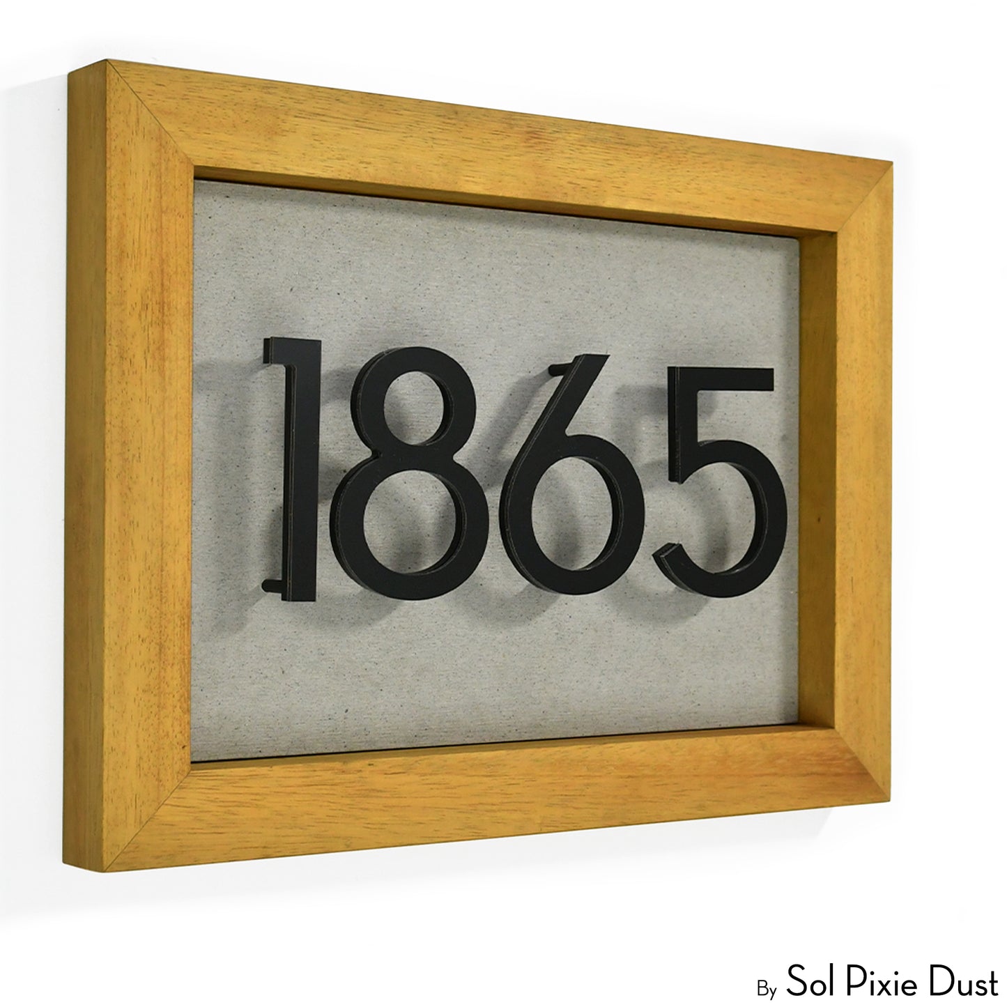 Aluminum & Solid Wood Iroko Frame Address Plaque With Aluminum Numbers