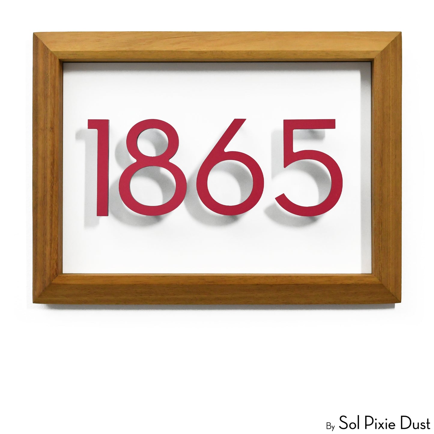 Aluminum & Solid Wood Iroko Frame Address Plaque With Aluminum Numbers
