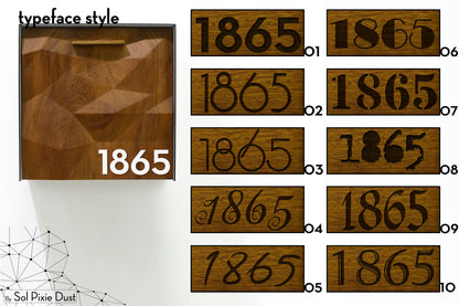 Type 1 - Wall Mounted Mailbox with Custom Door Styles & Body Colors