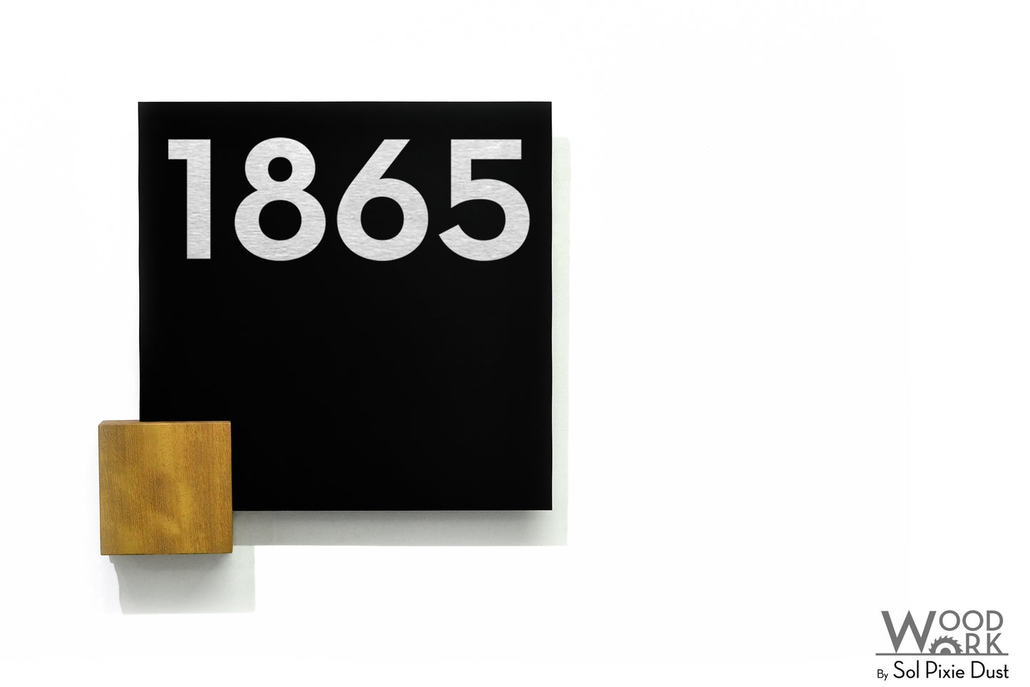 Aluminum (ACP) Address Signs with Solid Wood Mount